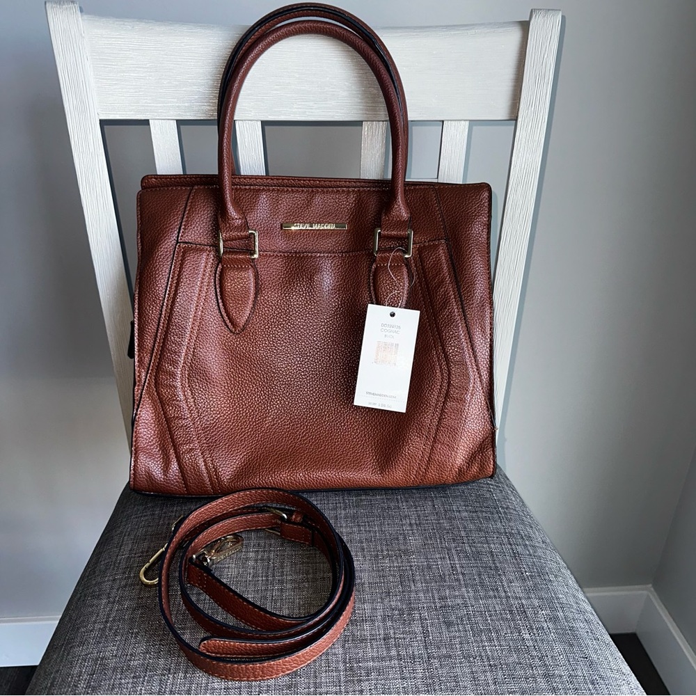 STEVE MADDEN NWT SHOULDER BAG D0324125 COGNAC BVOL - Picture 4 of 16